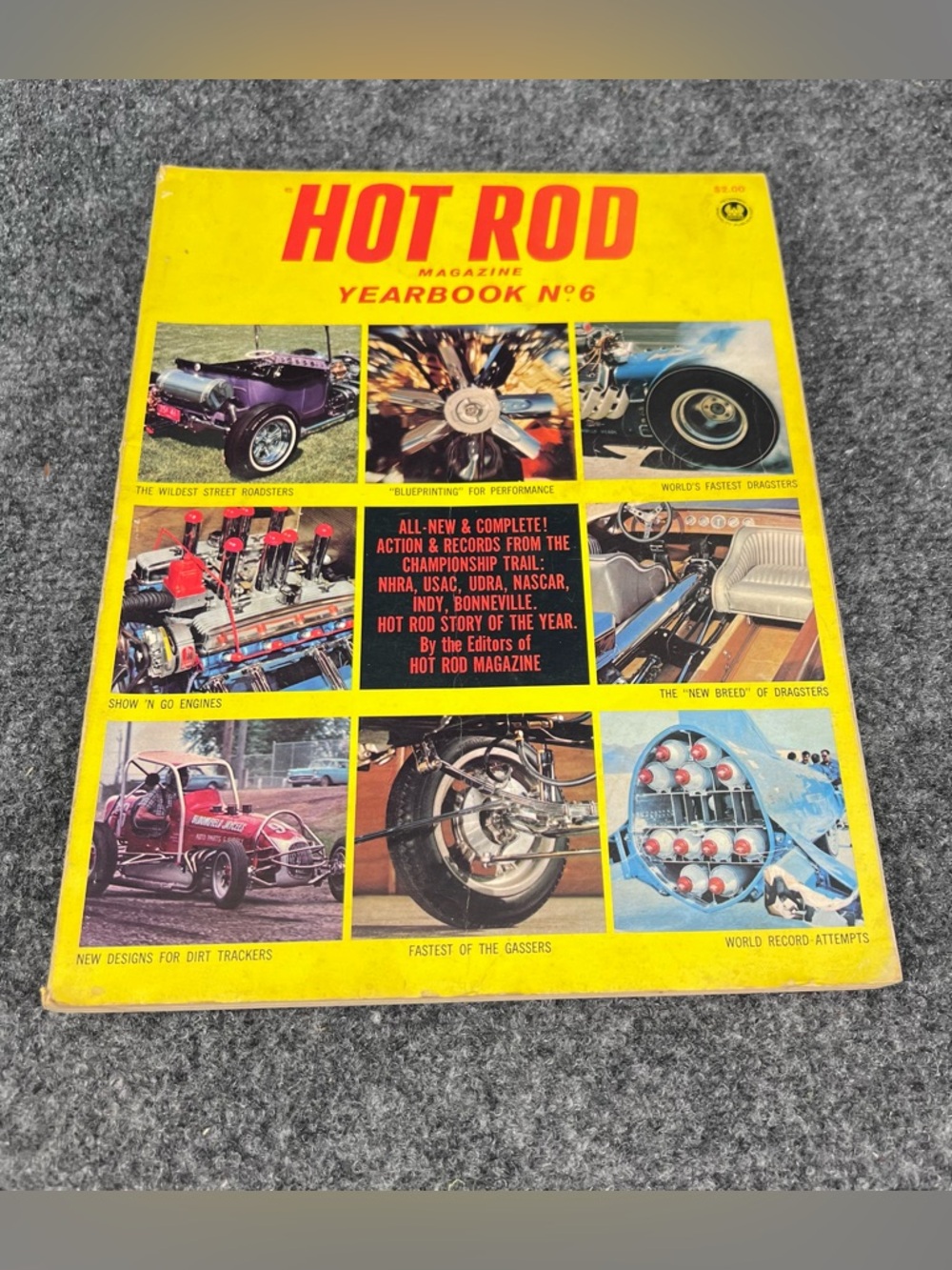 1966 Hot Rod Yearbook #6 Chrysler Hemi 426 Story Nascar Drag Racing Indy NHRA
